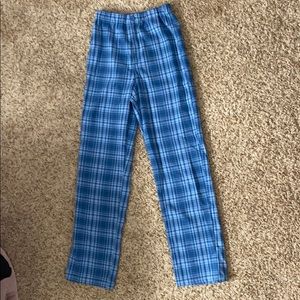 Brandy Melville blue plaid pants